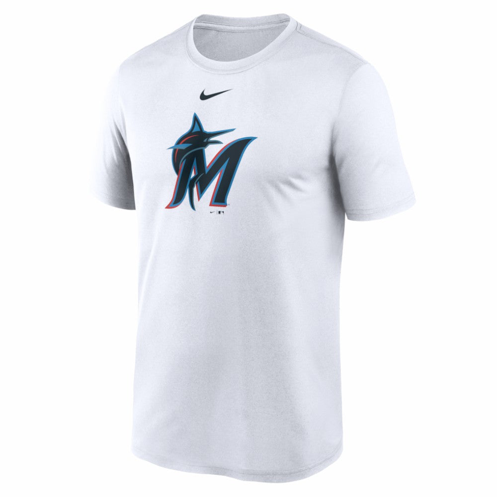 White Miami Marlins Nike New Legend Dri-FIT T-Shirt