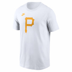 White Pittsburgh Pirates Nike Cooperstown Collection Logo T-Shirt