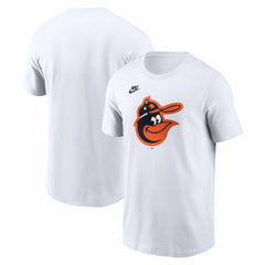 White Baltimore Orioles Nike Cooperstown Collection Logo T-Shirt