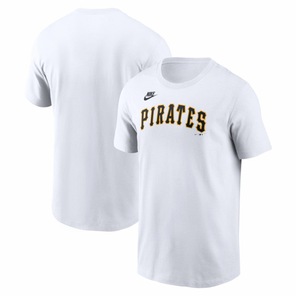 White Pittsburgh Pirates Nike Cooperstown Collection Wordmark T-Shirt