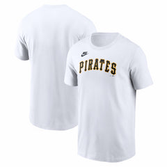 White Pittsburgh Pirates Nike Cooperstown Collection Wordmark T-Shirt