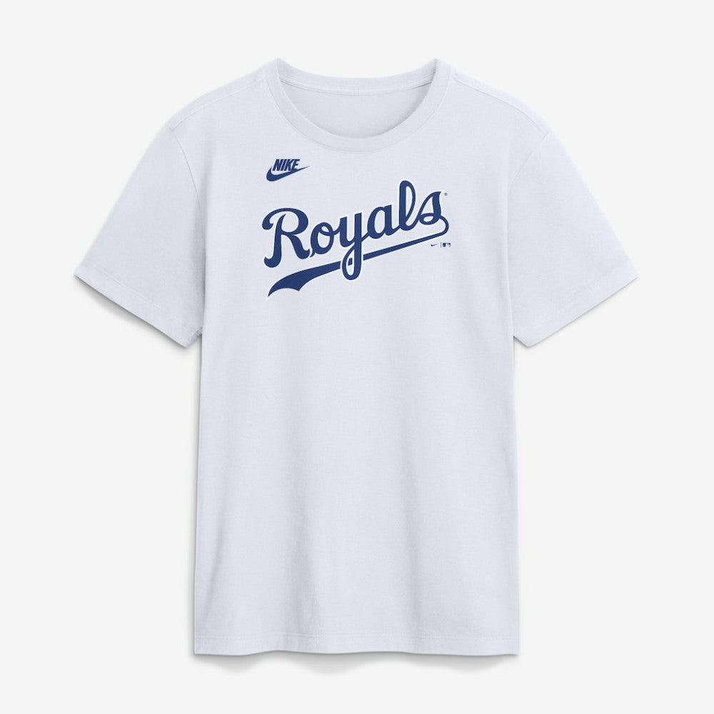 White Kansas City Royals Nike Cooperstown Collection Wordmark T-Shirt