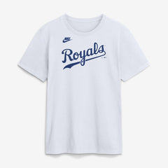 White Kansas City Royals Nike Cooperstown Collection Wordmark T-Shirt