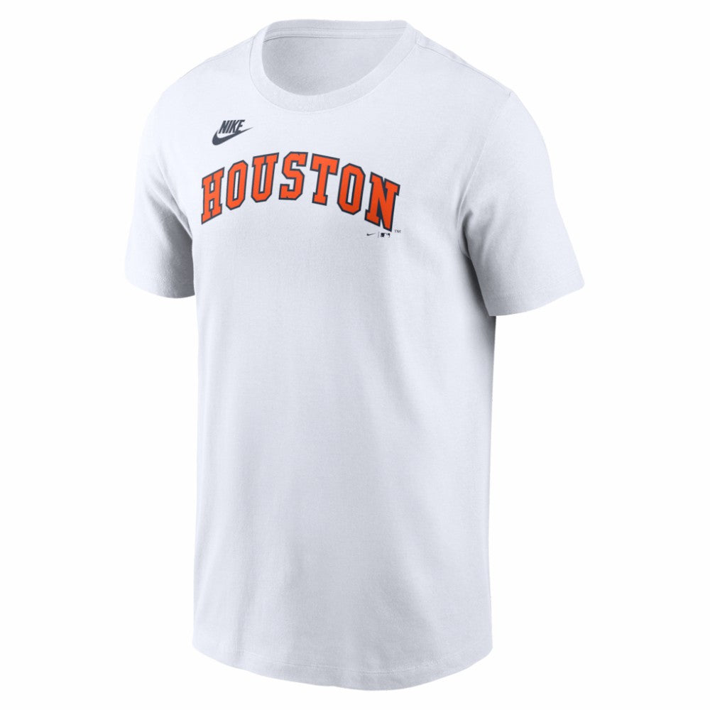 White Houston Astros Nike Cooperstown Collection Wordmark T-Shirt