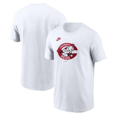White Cincinnati Reds Nike Cooperstown Collection Wordmark T-Shirt
