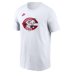 White Cincinnati Reds Nike Cooperstown Collection Wordmark T-Shirt