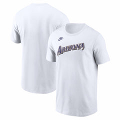 White Arizona Diamondbacks Nike Cooperstown Collection Wordmark T-Shirt