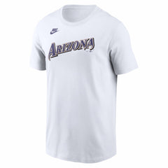 White Arizona Diamondbacks Nike Cooperstown Collection Wordmark T-Shirt