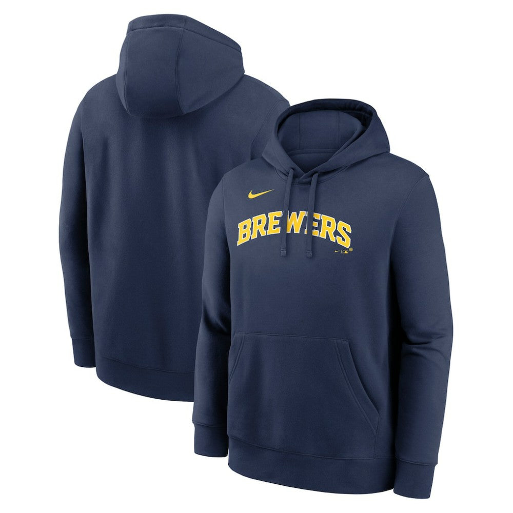 Navy Milwaukee Brewers Nike Dri-Fit Club Hoodie
