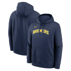 Navy Milwaukee Brewers Nike Dri-Fit Club Hoodie