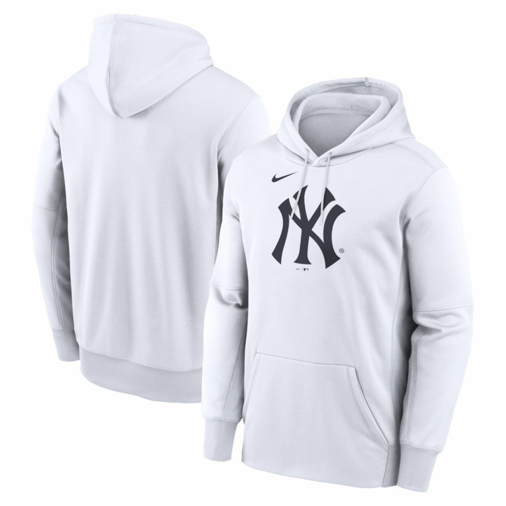 White New York Yankees Nike Logo Club Hoodie