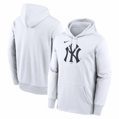 White New York Yankees Nike Logo Club Hoodie