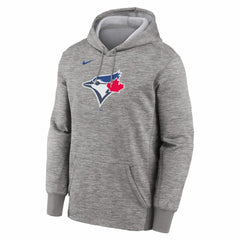 Heather Gray Toronto Blue Jays Nike Primary Logo Therma Hoodie