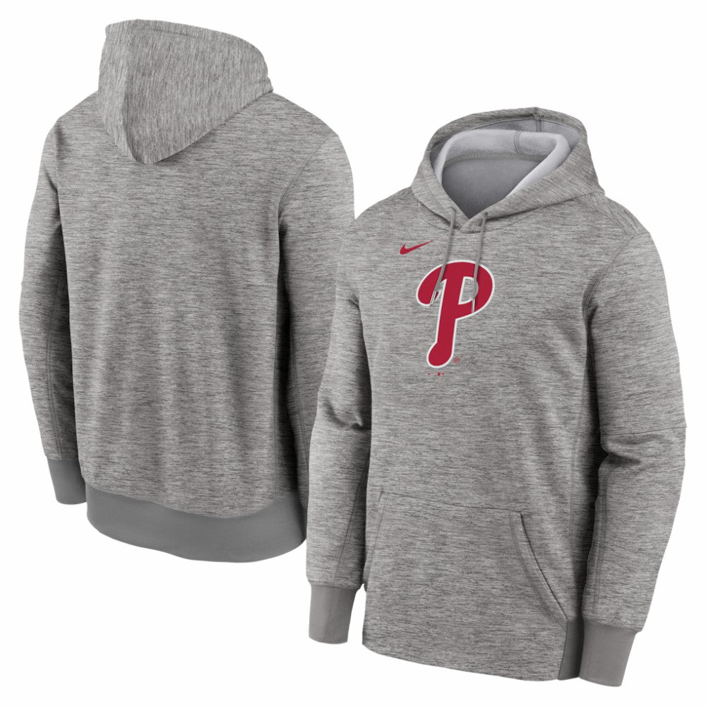 Heather Gray Philadelphia Phillies Nike Primary Logo Therma Hoodie