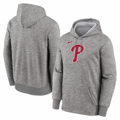 Heather Gray Philadelphia Phillies Nike Primary Logo Therma Hoodie