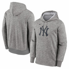 Heather Gray New York Yankees Nike Primary Logo Therma Hoodie