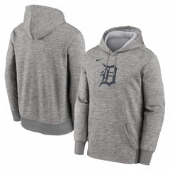 Heather Gray Detroit Tigers Nike Primary Logo Therma Hoodie