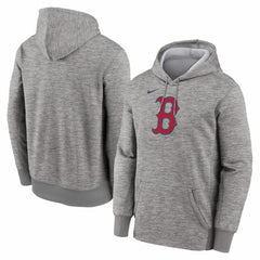 Heather Gray Boston Red Sox Nike Primary Logo Therma Hoodie