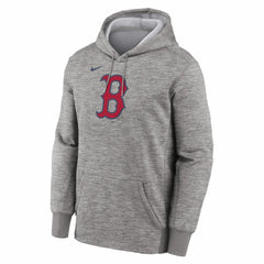 Heather Gray Boston Red Sox Nike Primary Logo Therma Hoodie