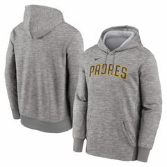 Heather Gray San Diego Padres Nike Primary Wordmark Therma Hoodie
