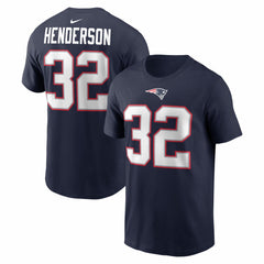 TreVeyon Henderson  Name & Number T-Shirt - New England Patriots T-shirts