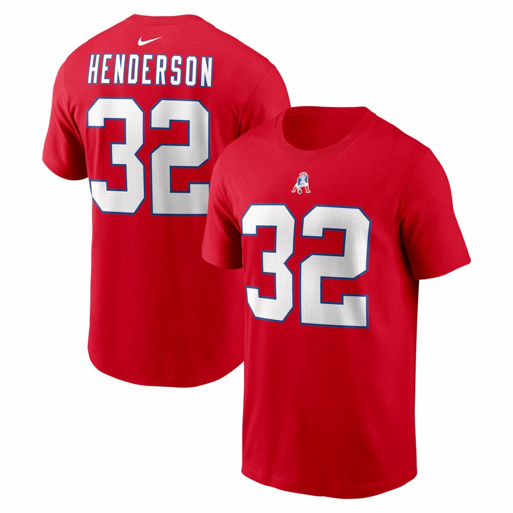 TreVeyon Henderson  Name & Number T-Shirt - New England Patriots T-shirts