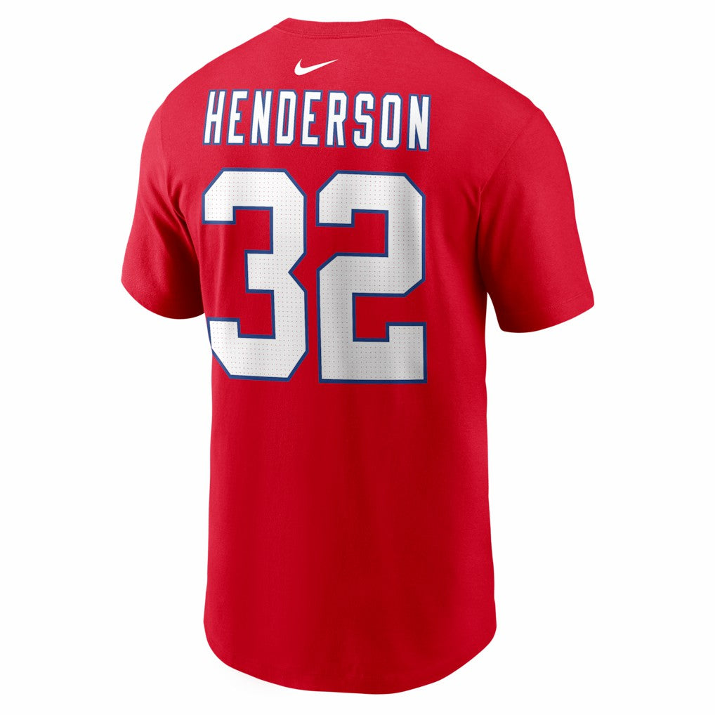 TreVeyon Henderson  Name & Number T-Shirt - New England Patriots T-shirts