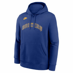 Royal Milwaukee Brewers Nike Cooperstown Collection Wordmark Club Hoodie