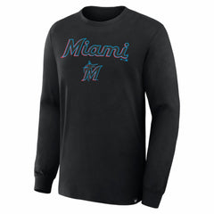 Black Miami Marlins Fanatics Lock-Up Legacy Long Sleeve T-Shirt