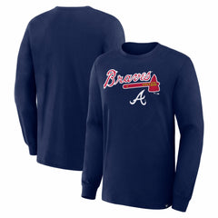 Navy Atlanta Braves Fanatics Lock-Up Legacy Long Sleeve T-Shirt