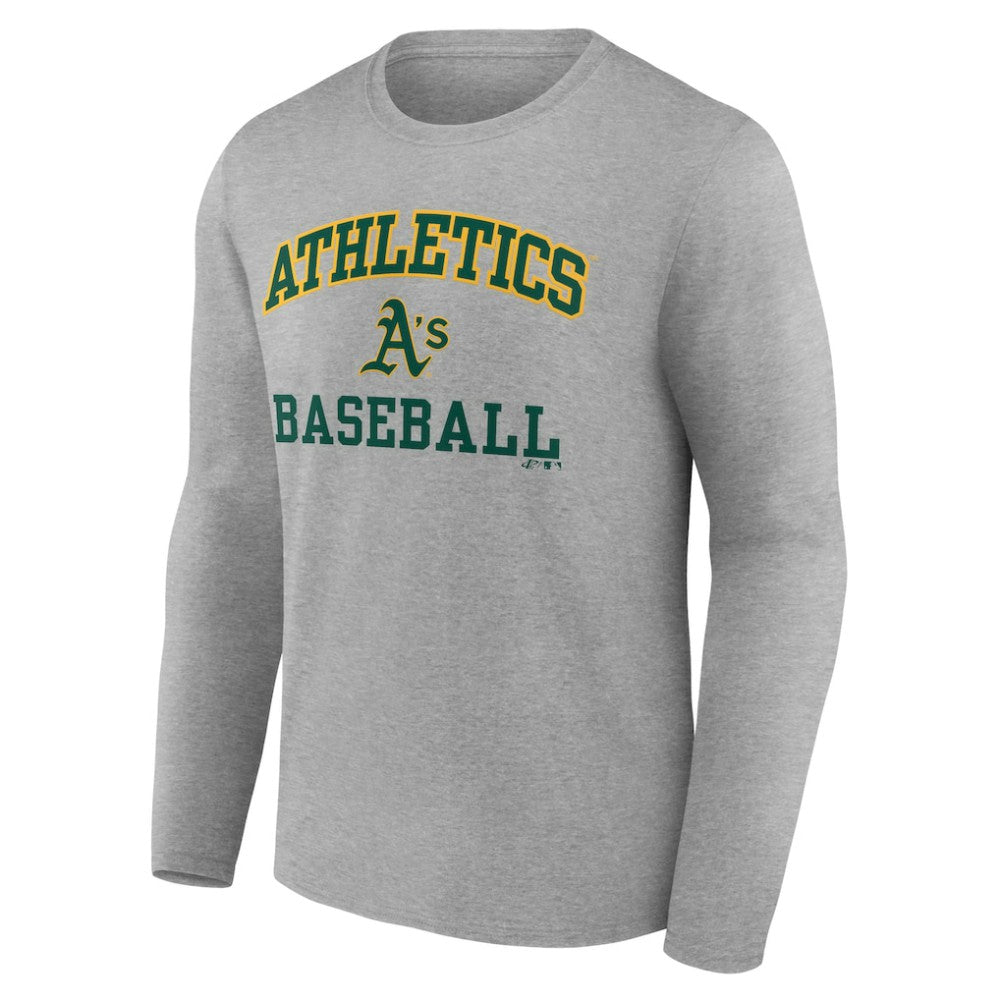 Heather Gray Athletics Logo Athletic Heart & Soul Long Sleeve T-Shirt