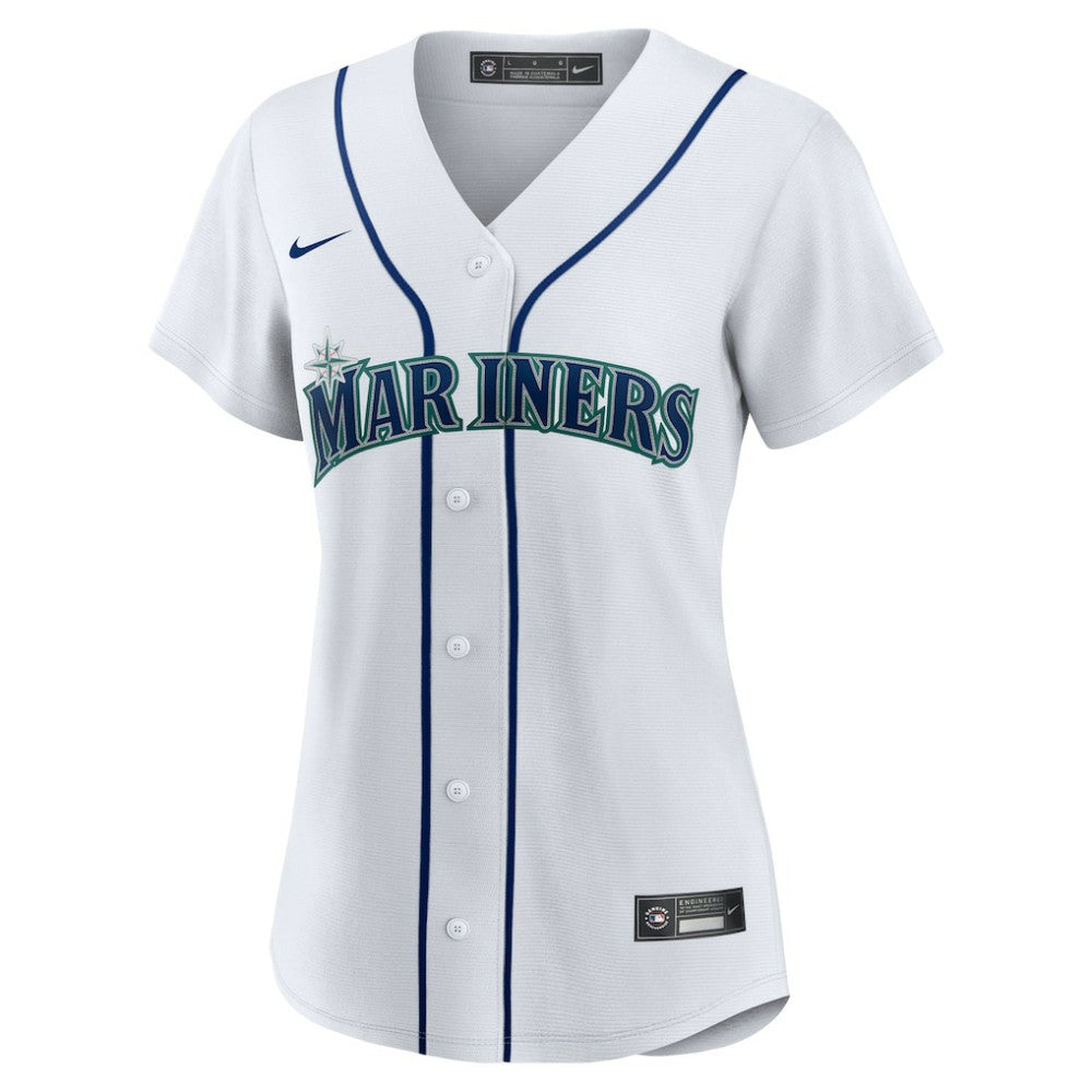 White Bryan Woo Seattle Mariners Nike Women's Home Replica Jersey