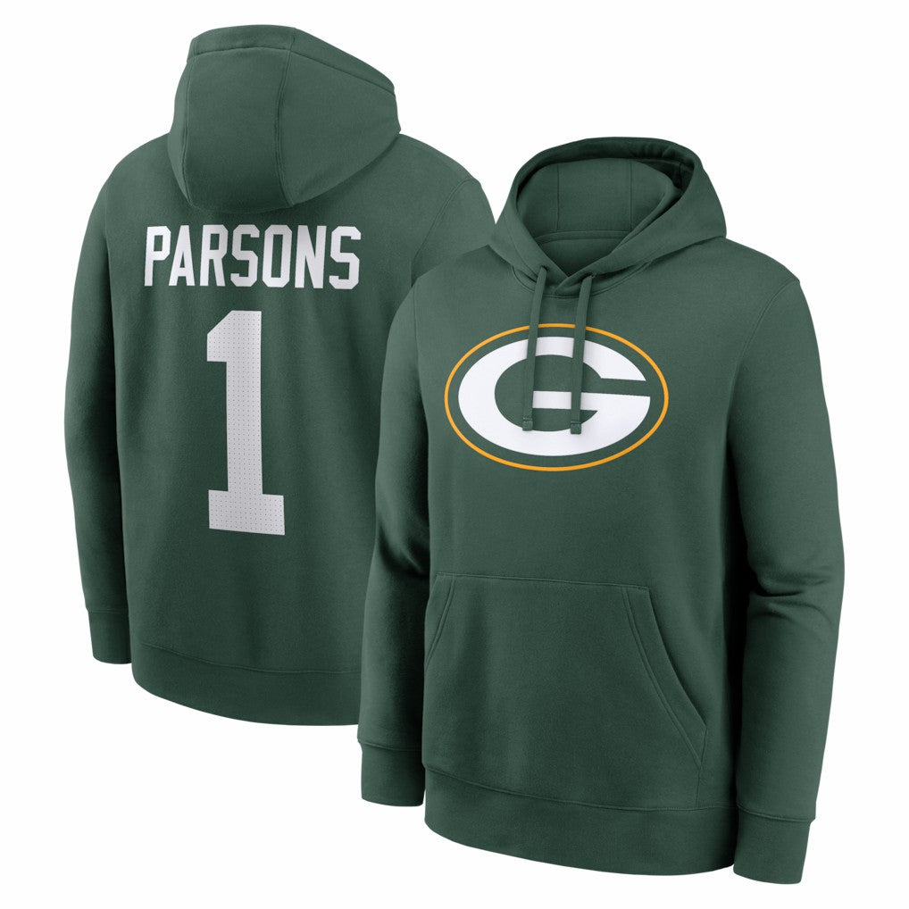 Micah Parsons  Player Name & Number Fleece Hoodie - Green Bay Packers Hoodies