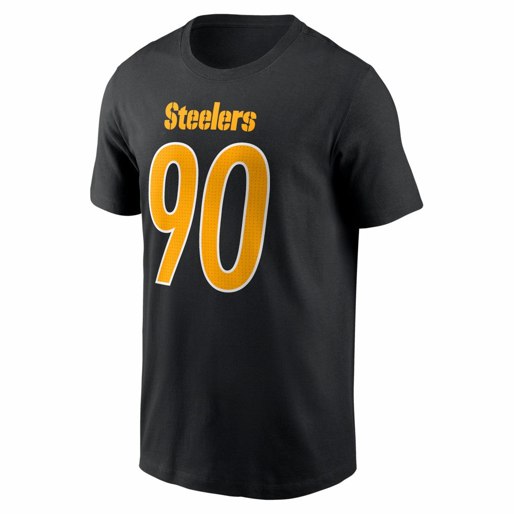 T.J. Watt  Carbon Name & Number T-Shirt - Pittsburgh Steelers T-shirts