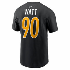 T.J. Watt  Carbon Name & Number T-Shirt - Pittsburgh Steelers T-shirts