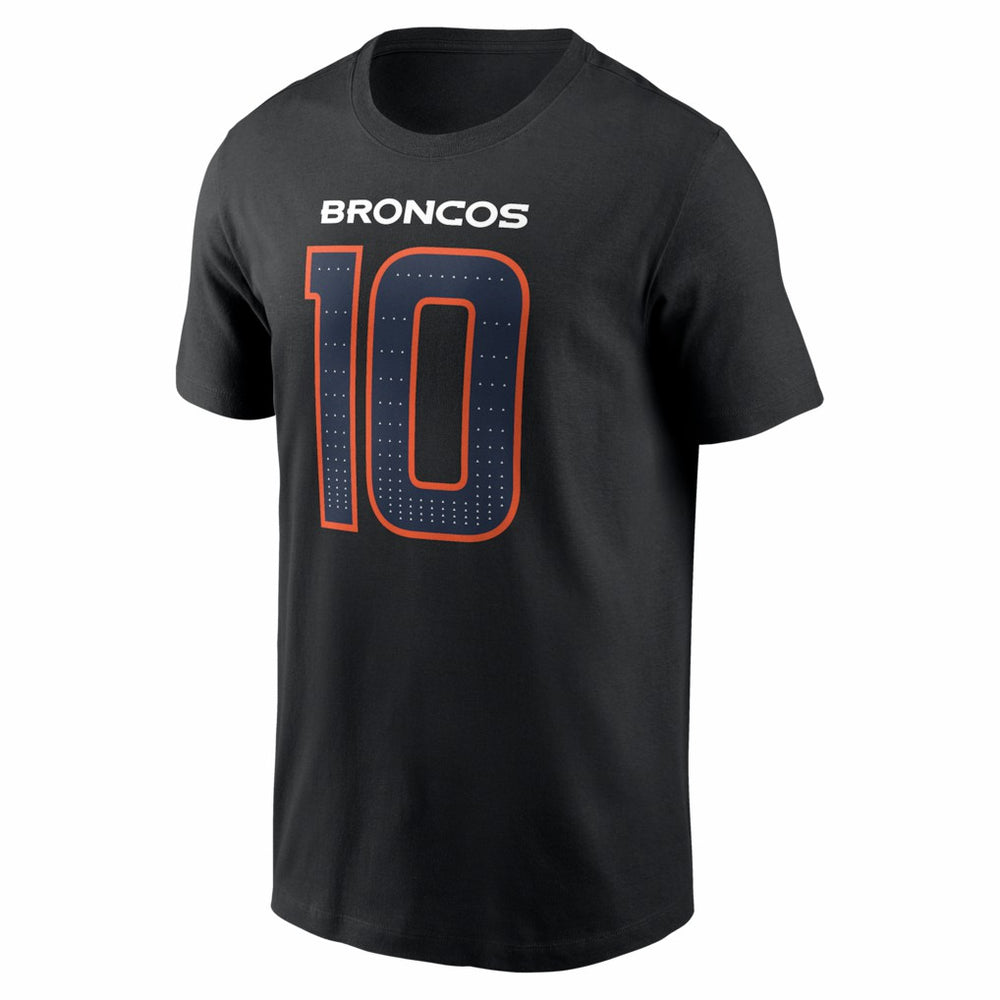 Bo Nix  Carbon Name & Number T-Shirt - Denver Broncos T-shirts