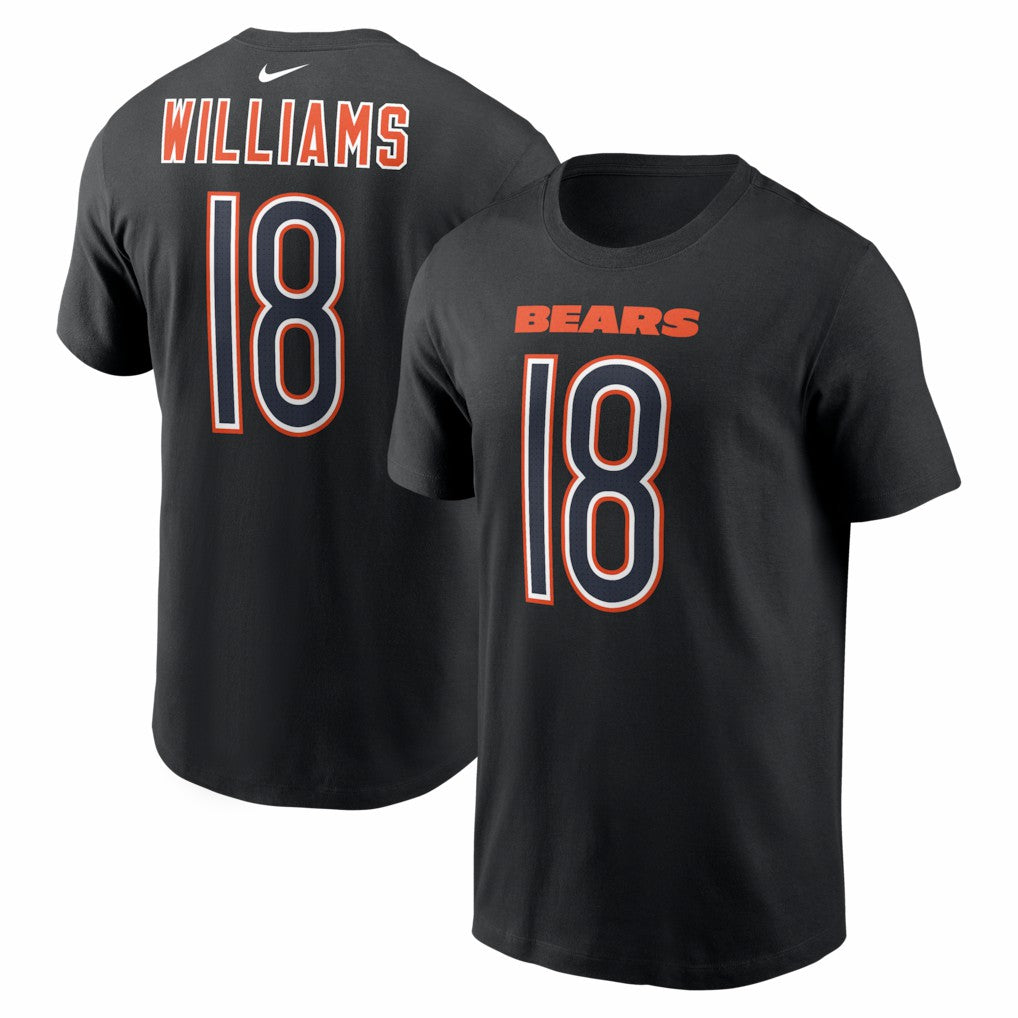 Caleb Williams  Carbon Name & Number T-Shirt - Chicago Bears T-shirts