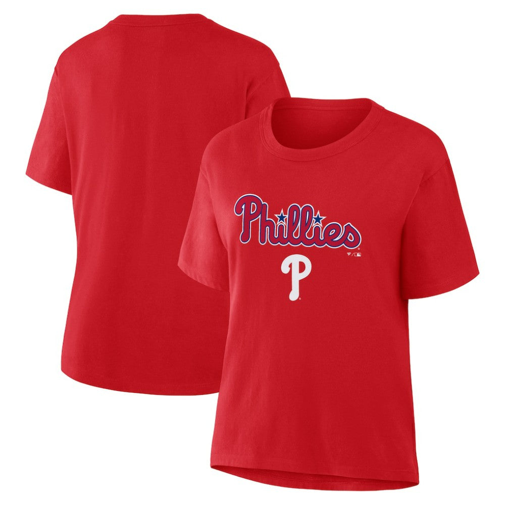 Red Philadelphia Phillies Fanatics Women's Lockup Legacy T-Shirt