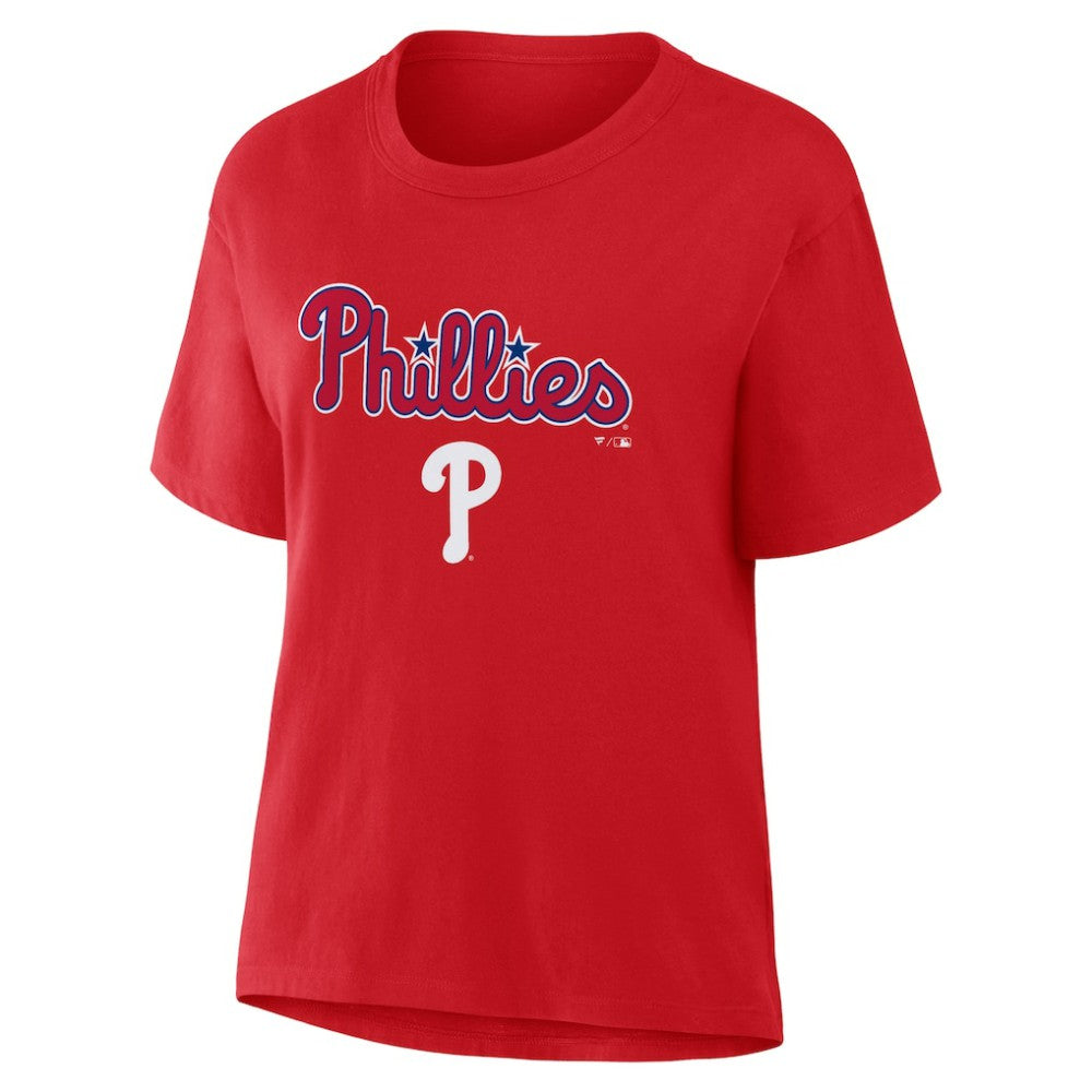 Red Philadelphia Phillies Fanatics Women's Lockup Legacy T-Shirt