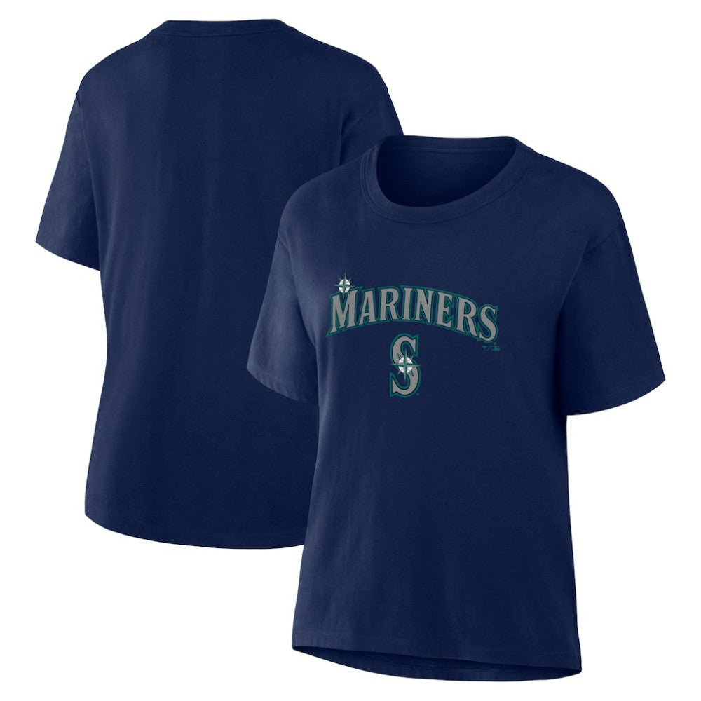 Navy Seattle Mariners Fanatics Women's Lockup Legacy T-Shirt