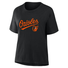 Black Baltimore Orioles Fanatics Women's Lockup Legacy T-Shirt