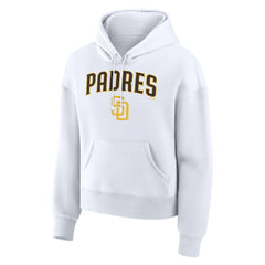 White San Diego Padres Fanatics Women's Lockup Legacy Fleece Hoodie