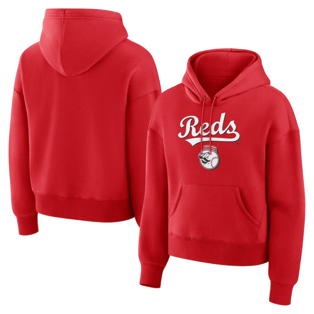 Red Cincinnati Reds Fanatics Women's Lockup Legacy Fleece Hoodie