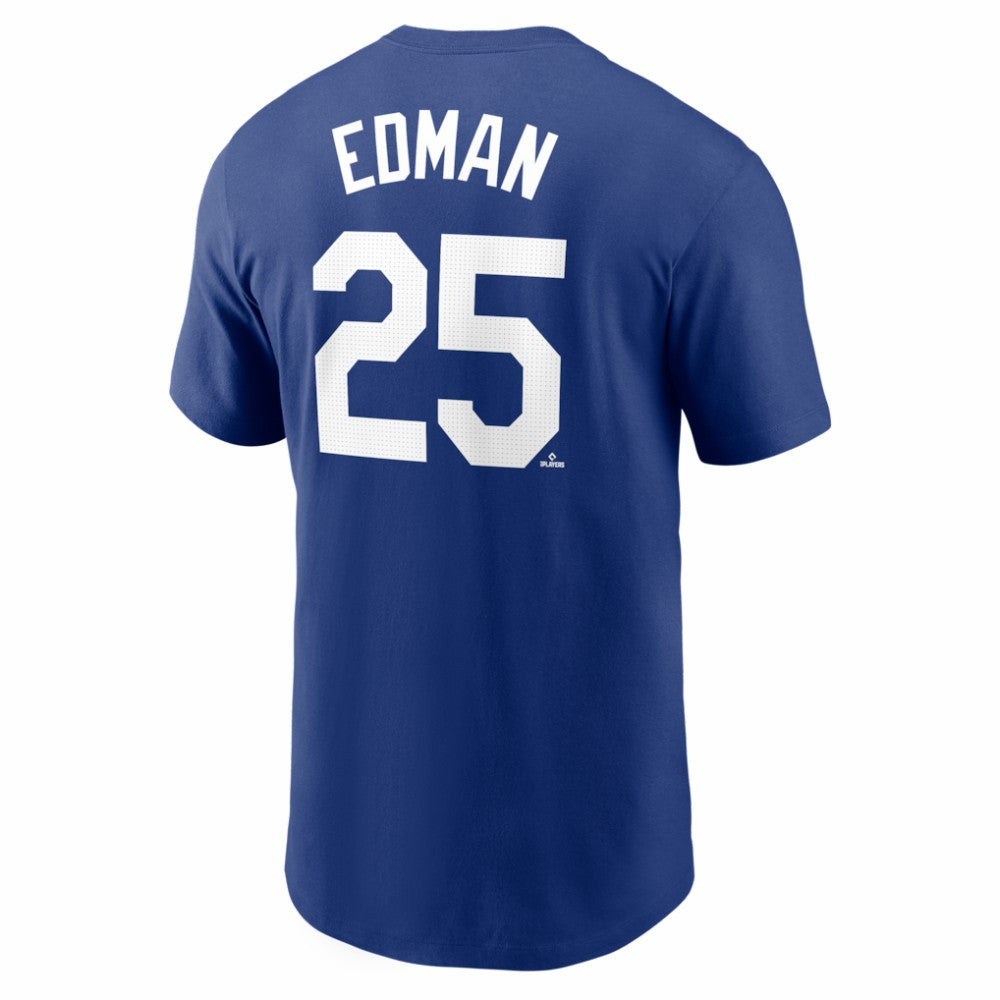 Royal Tommy Edman Los Angeles Dodgers Nike 2025 World Series Champions Name & Number T-Shirt