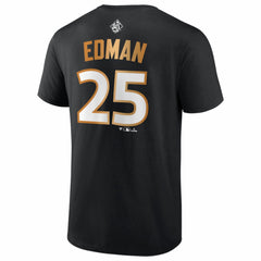 Black Tommy Edman Los Angeles Dodgers Fanatics 2025 World Series Champions Name & Number T-Shirt