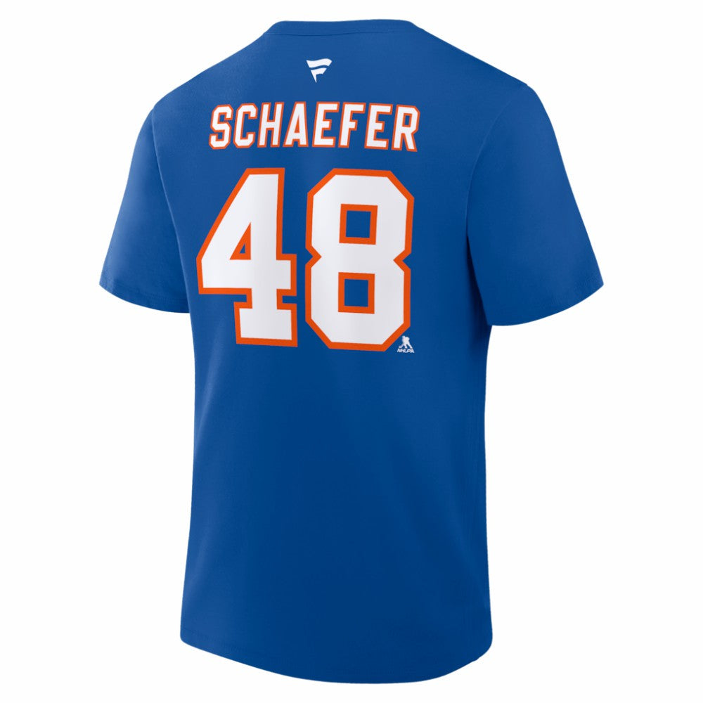NHL Matthew Schaefer New York Islanders Fanatics Authentic Stack Name & Number T-Shirt