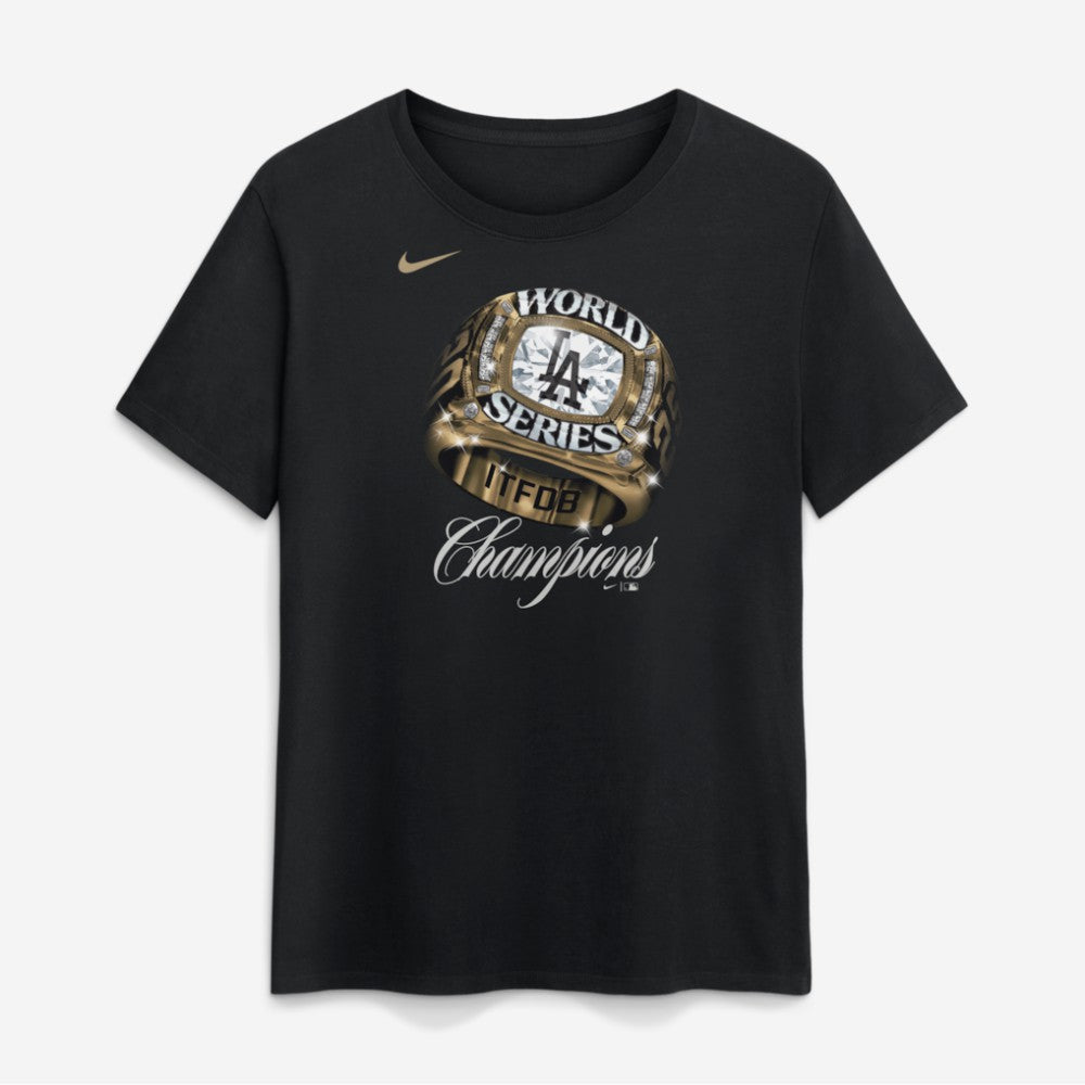 Black Los Angeles Dodgers Nike Women's 2026 Gold Collection Graphic T-Shirt