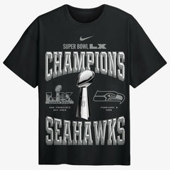 Super Bowl LX Champions Locker Room Trophy Collection Authentic T-Shirt - Seattle Seahawks T-shirts