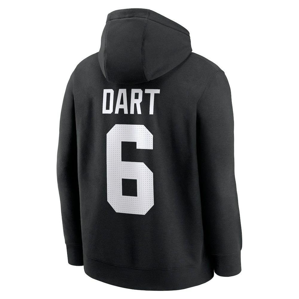 Jaxson Dart  Player Name & Number Fleece Hoodie - New York Giants Hoodies