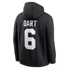 Jaxson Dart  Player Name & Number Fleece Hoodie - New York Giants Hoodies